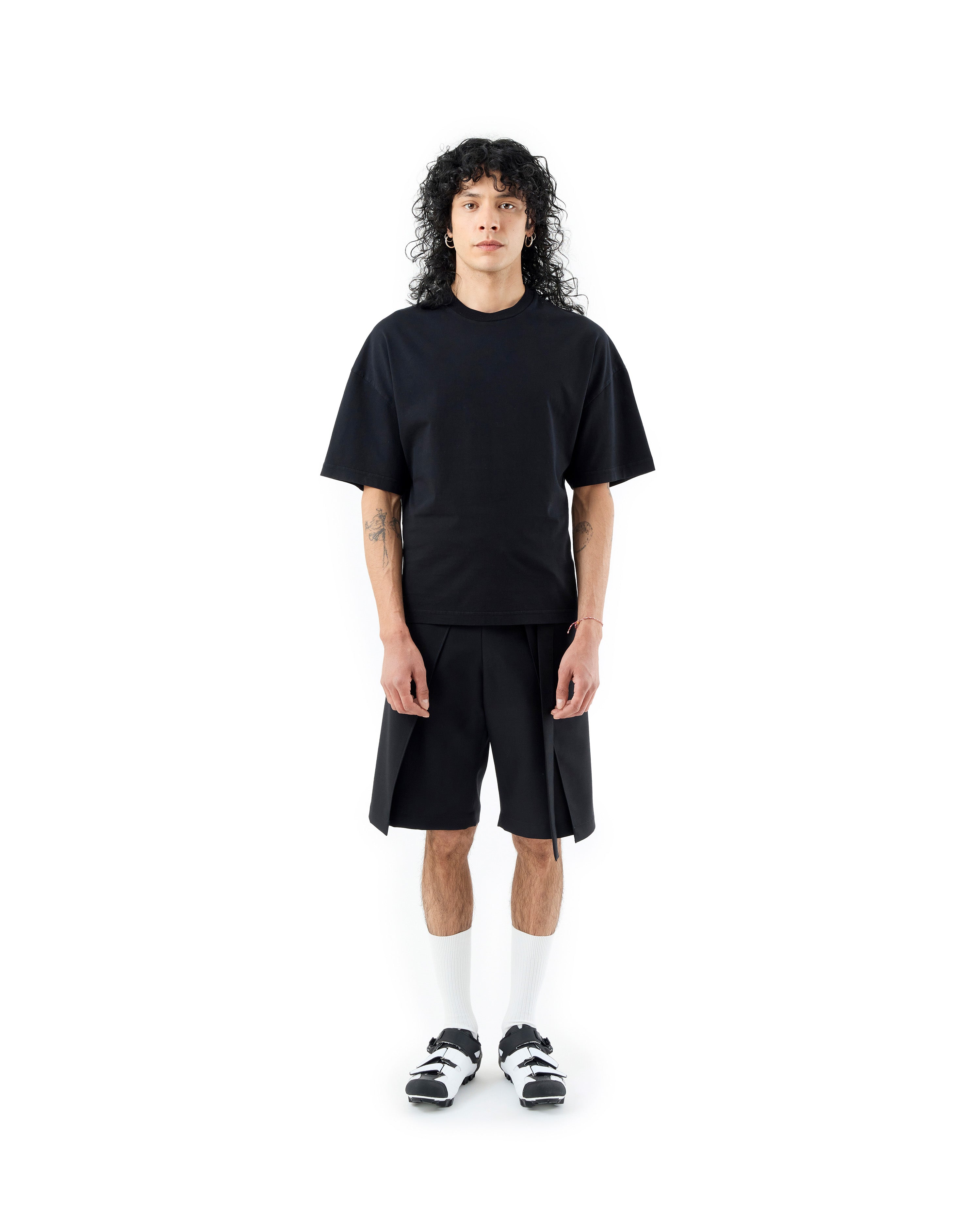 BLACK COTTON LOGO T-SHIRT