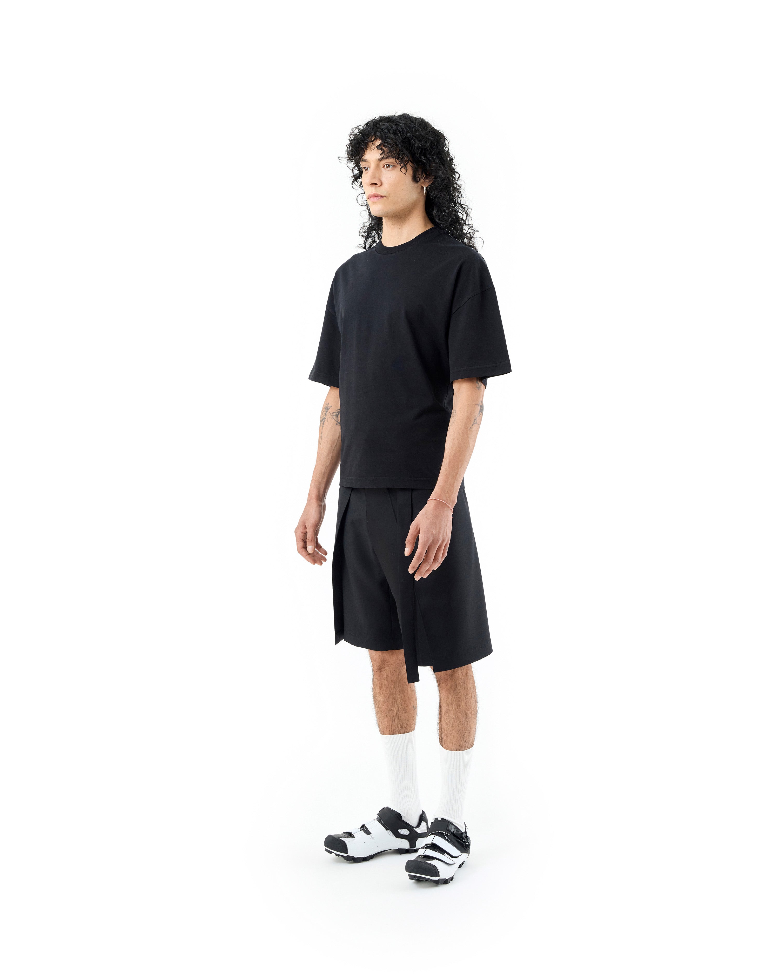 BLACK COTTON LOGO T-SHIRT