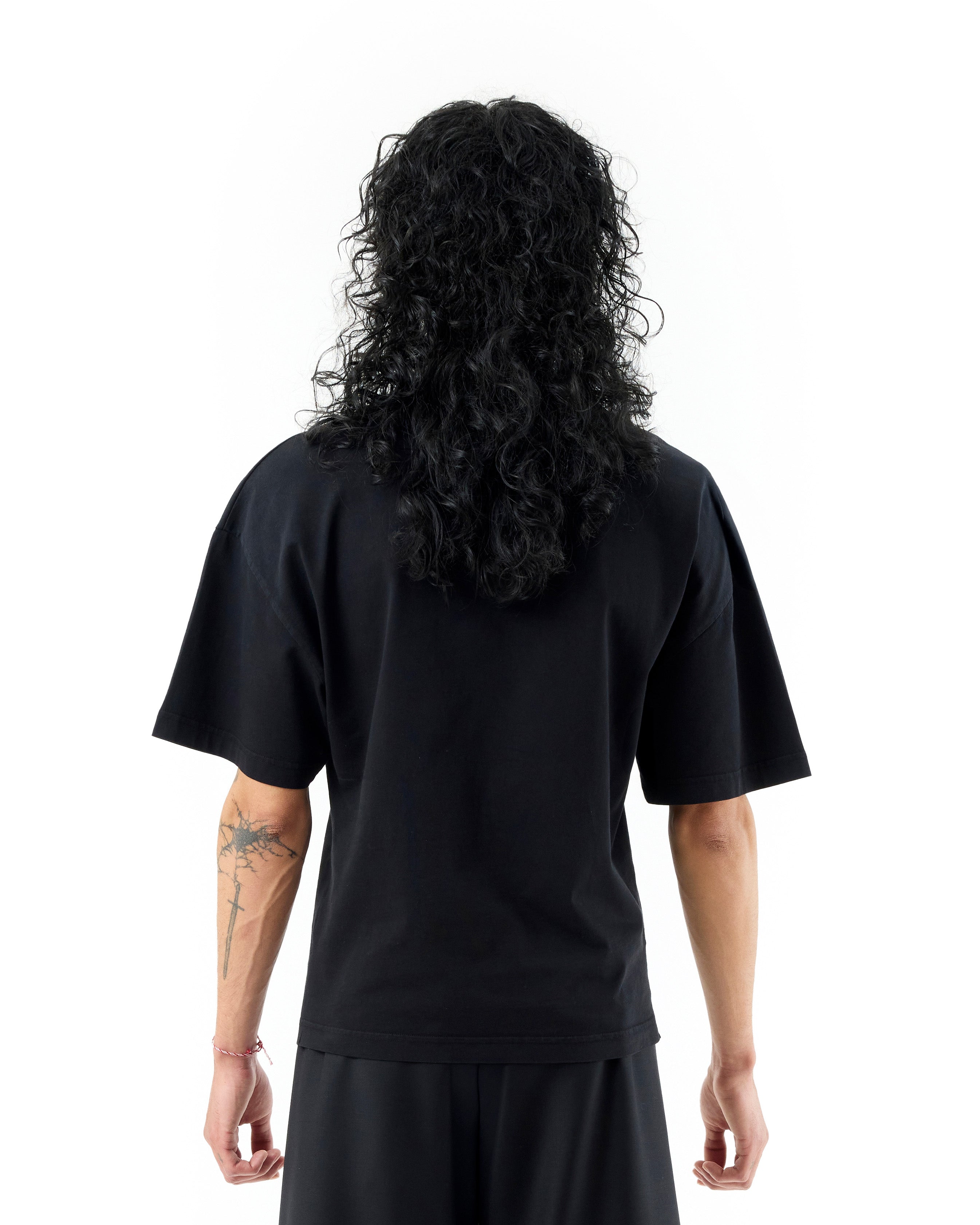 BLACK COTTON LOGO T-SHIRT