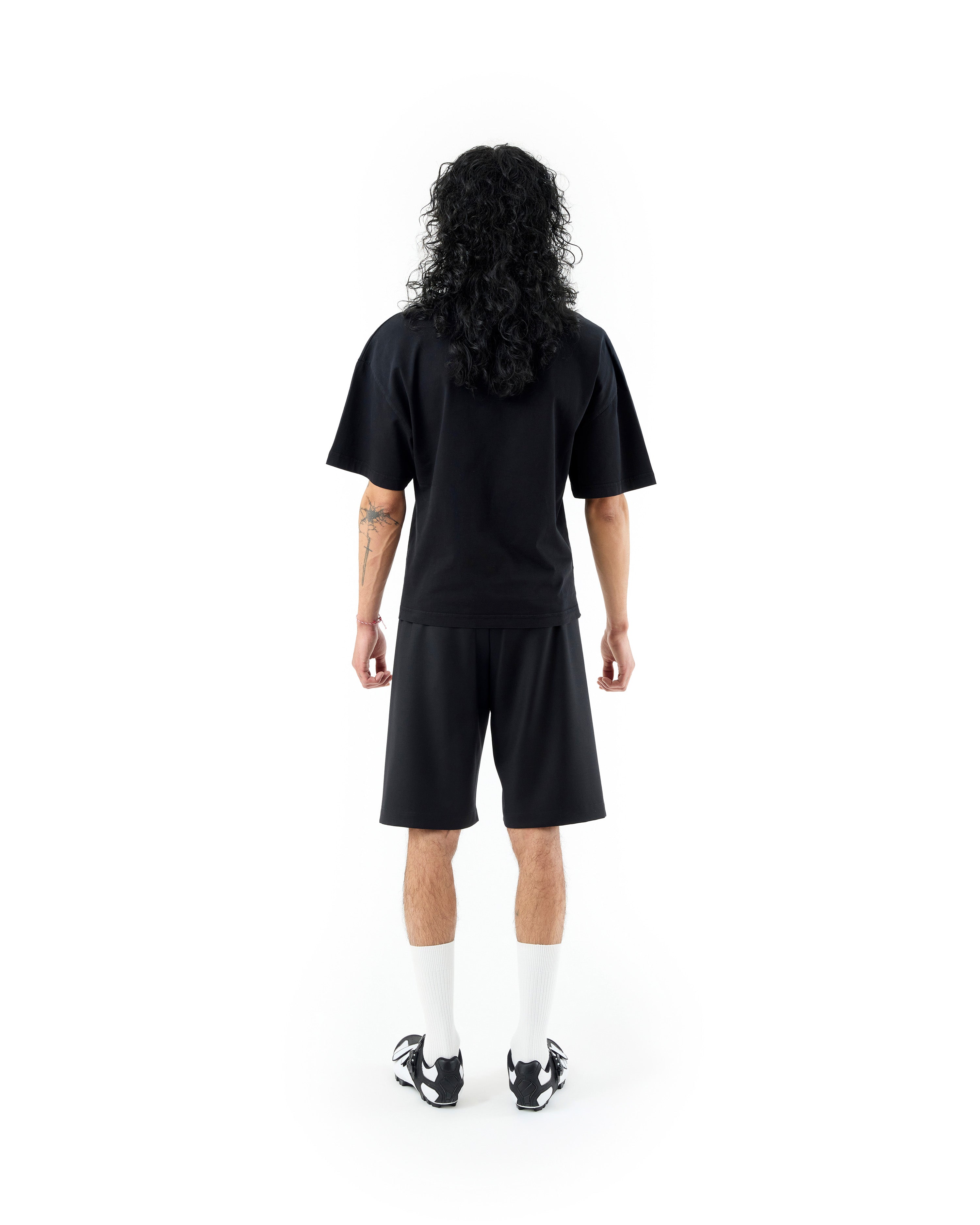 BLACK COTTON LOGO T-SHIRT
